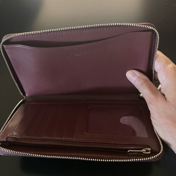 SOLD Coach Large Phone Wallet in Burgundy - Picture 2 of 3